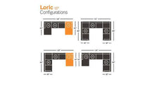Load image into Gallery viewer, Loric Smoke 3-Piece Sectional with Ottoman