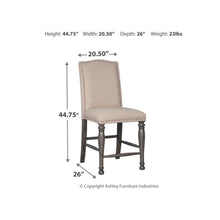 Load image into Gallery viewer, Audberry Upholstered Barstool (2/CN)