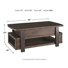 Load image into Gallery viewer, Vailbry Lift Top Cocktail Table