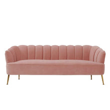 Load image into Gallery viewer, Daisy Petite Blush Velvet Sofa