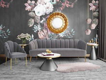 Load image into Gallery viewer, Daisy Petite Grey Velvet Settee