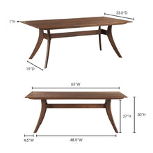Load image into Gallery viewer, Florence Rectangular Dining Table Small Walnut