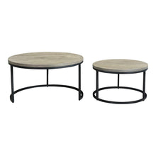 Load image into Gallery viewer, Drey Round Nesting Coffee Tables Set Of 2