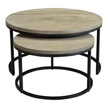 Load image into Gallery viewer, Drey Round Nesting Coffee Tables Set Of 2