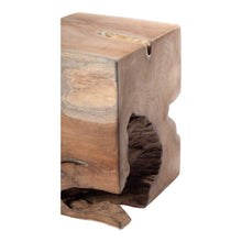 Load image into Gallery viewer, Natural Teak Wood End Table