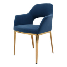 Load image into Gallery viewer, Carmel Dining Chair Blue Velvet