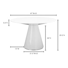 Load image into Gallery viewer, Otago Dining Table Round White
