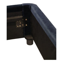 Load image into Gallery viewer, Samara Queen Bed Blue Velvet