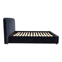 Load image into Gallery viewer, Samara Queen Bed Blue Velvet