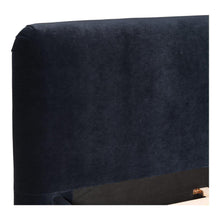 Load image into Gallery viewer, Samara King Bed Blue Velvet