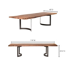 Load image into Gallery viewer, Bent Dining Table Large Smoked
