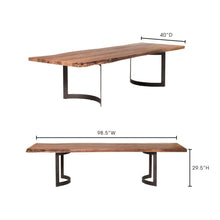 Load image into Gallery viewer, Bent Dining Table Small Smoked