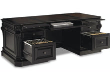 Load image into Gallery viewer, Home Office Telluride 76'' Executive Desk w/Leather Panels
