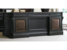 Load image into Gallery viewer, Home Office Telluride 76'' Executive Desk w/Leather Panels

