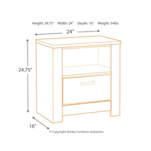 Load image into Gallery viewer, Bellaby One Drawer Night Stand
