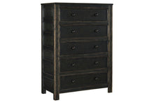 Load image into Gallery viewer, Jaysom - Black Five Drawer Chest
