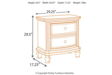 Load image into Gallery viewer, Two drawer night stand
