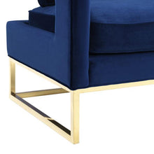 Load image into Gallery viewer, Avery Navy Velvet Chair
