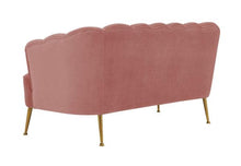 Load image into Gallery viewer, Daisy Petite Blush Velvet Settee

