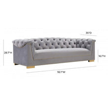 Load image into Gallery viewer, FARAH GREY VELVET SOFA BY INSPIRE ME! HOME DECOR
