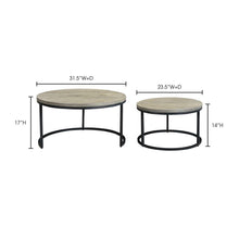 Load image into Gallery viewer, Drey Round Nesting Coffee Tables Set Of 2
