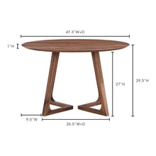 Load image into Gallery viewer, Godenza Dining Table Round Walnut
