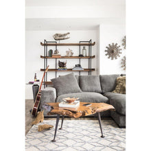 Load image into Gallery viewer, Natural Teak Coffee Table With Cast Iron Legs
