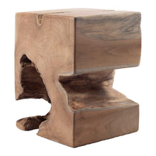 Load image into Gallery viewer, Natural Teak Wood End Table
