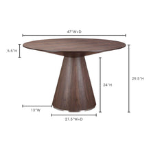 Load image into Gallery viewer, Otago Dining Table Round Walnut

