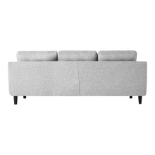 Load image into Gallery viewer, Belagio Sofa Bed With Chaise Light Grey Left
