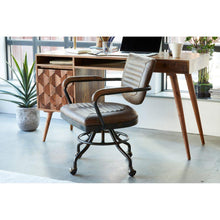 Load image into Gallery viewer, Foster Swivel Desk Chair - Soft Brown
