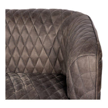 Load image into Gallery viewer, Magdelan Tufted Leather Sofa Antuque Ebony

