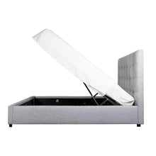 Load image into Gallery viewer, Belle Storage Bed King Light Grey Fabric
