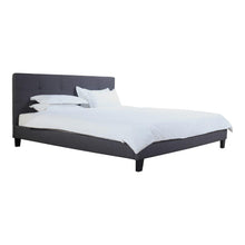 Load image into Gallery viewer, Eliza King Bed Dark Grey Fabric
